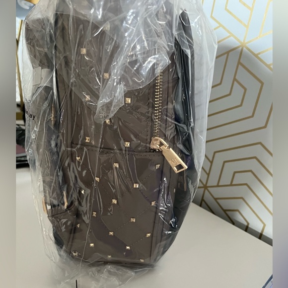 BADGLEY MISCHKA Quilted Studded Vegan Leather Backpack - Picture 3 of 5